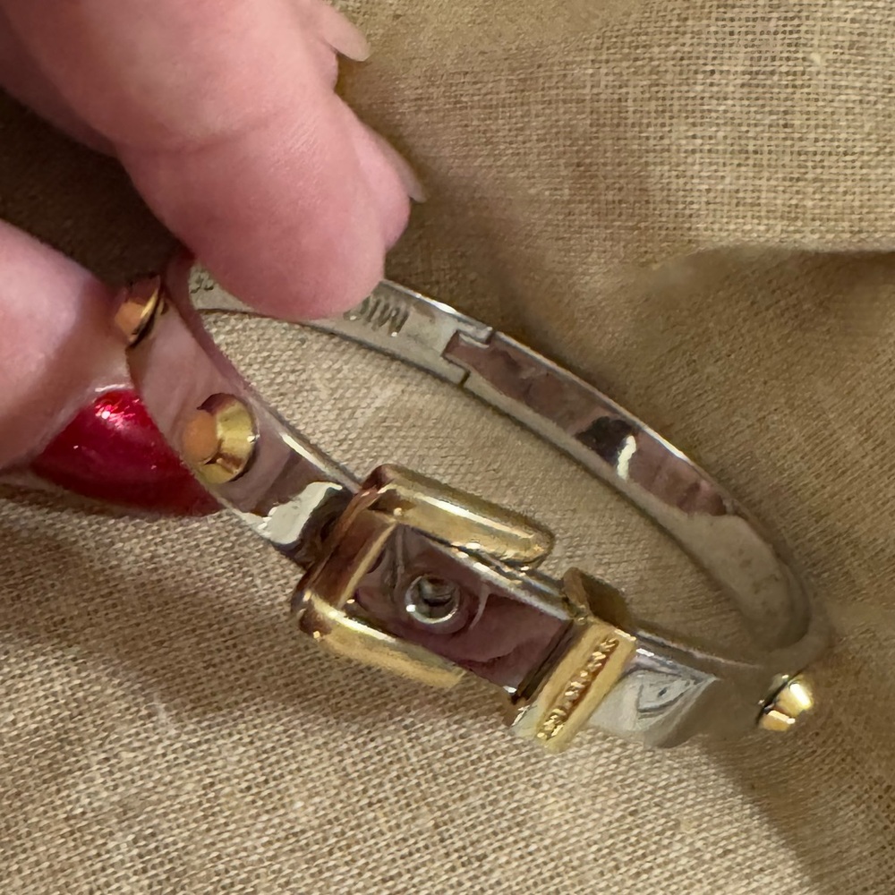 Michael Kors Gold and Silver Belt Buckle Bracelet